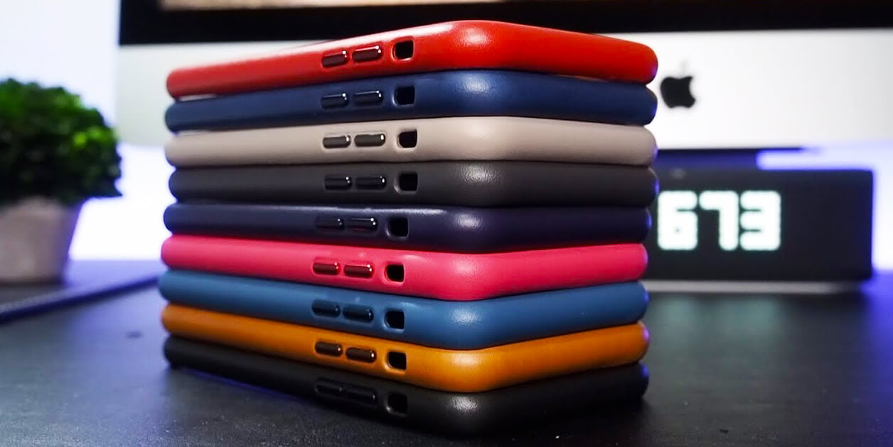 Apple Leather Case iPhone X цвета